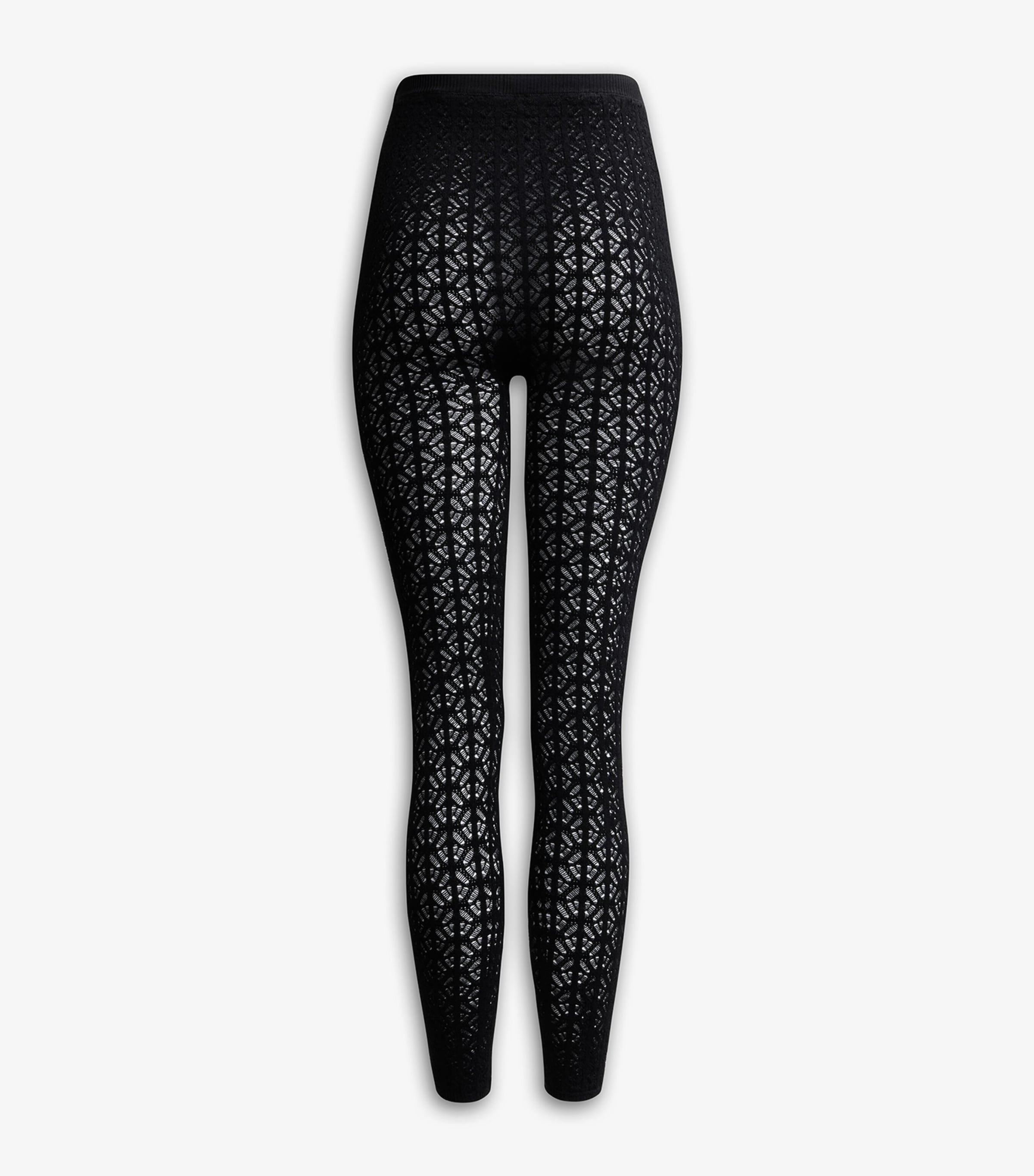 Alaïa Womens Lace Leggings Noir Alaia Image 2