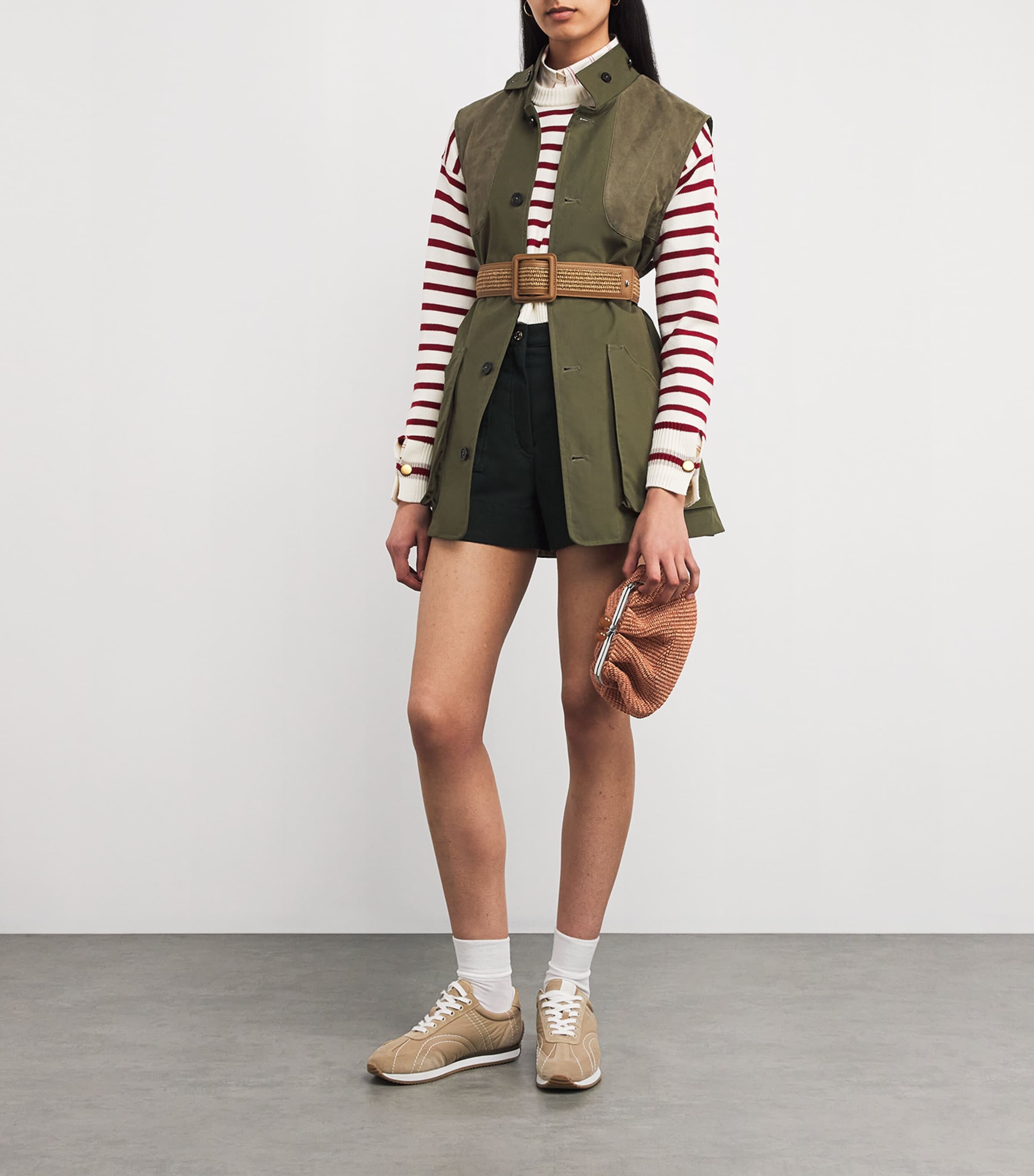 Small Raffia-Effect Pasticcino Bag RUST Image 2