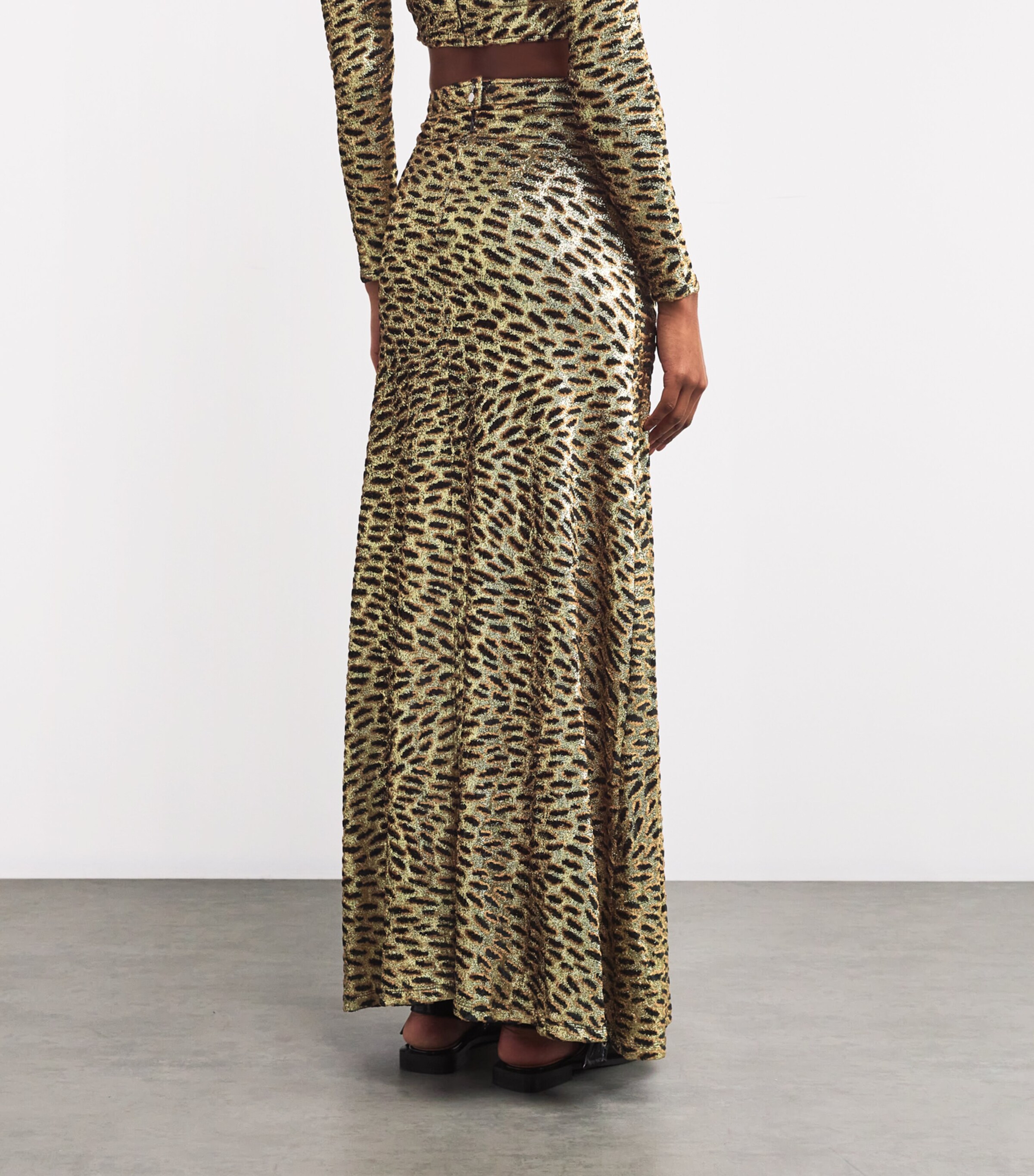 Paco Rabanne Lurex Chain-Detail Maxi Skirt | Harrods UK
