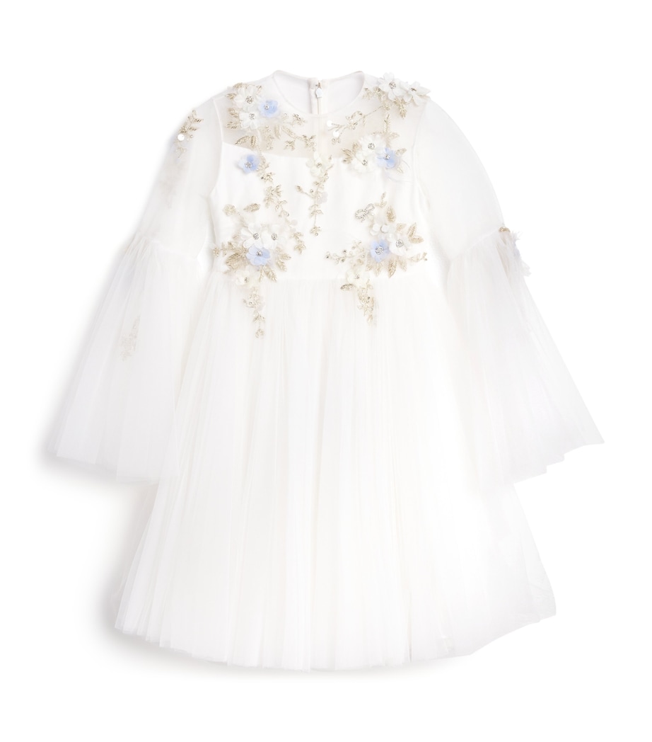 Embroidered Tulle Dress (2-14 Years) WHITE Image 1