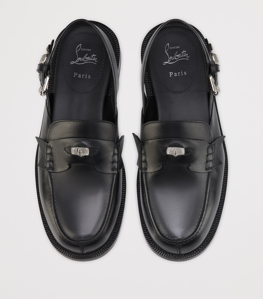 Christian Louboutin The Asclepius Leather Slingback Loafers Image 2