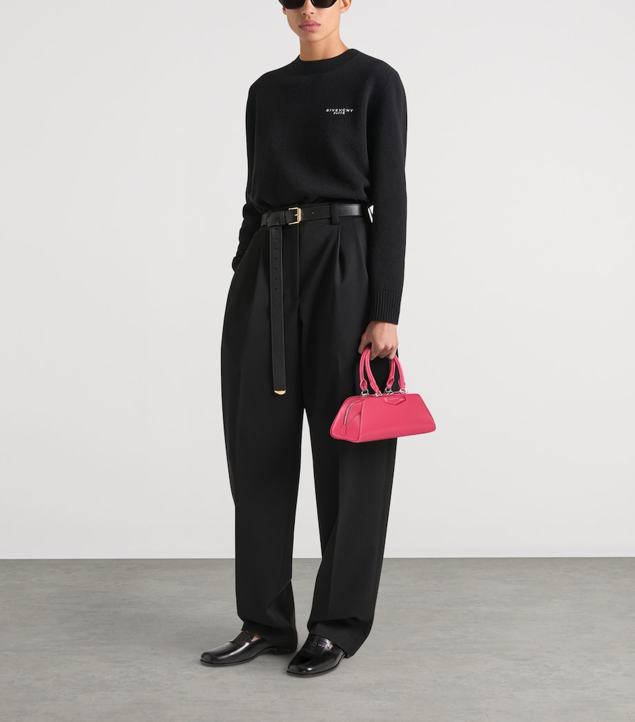 Mini Leather Antigona East-West Top-Handle Bag BRIGHT PEACH Image 2