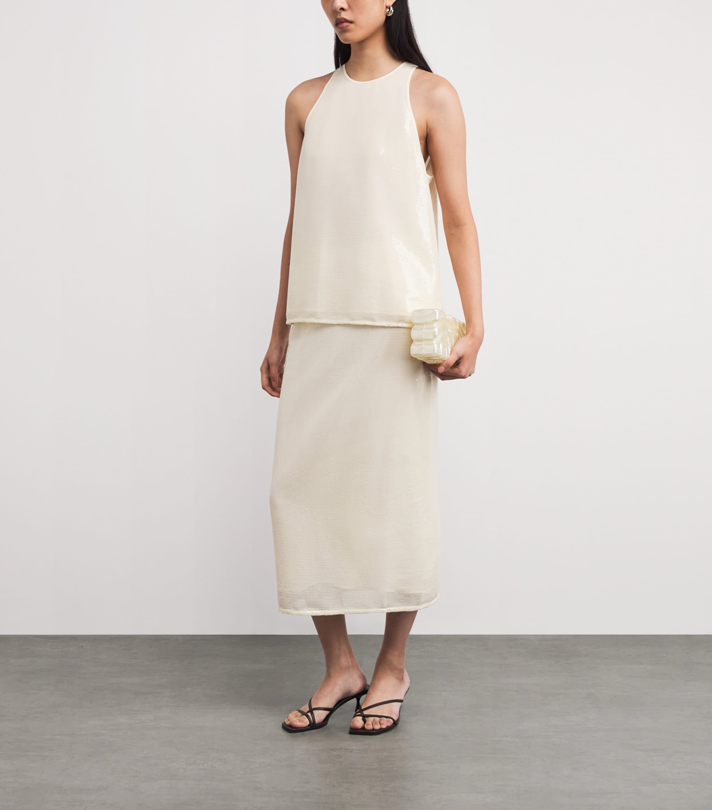 Sequin Lucia Sleeveless Top 111 PEARL Image 2