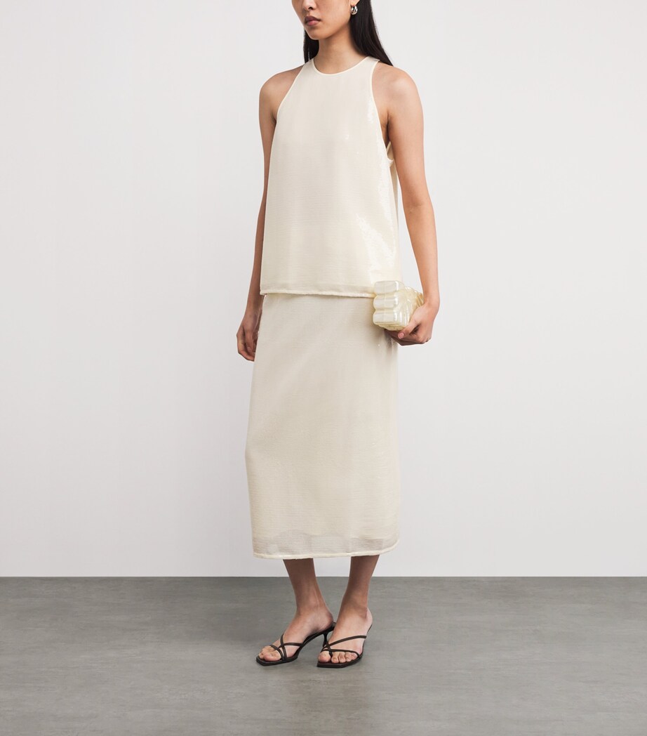 Sequin Lucia Sleeveless Top 111 PEARL Image 2