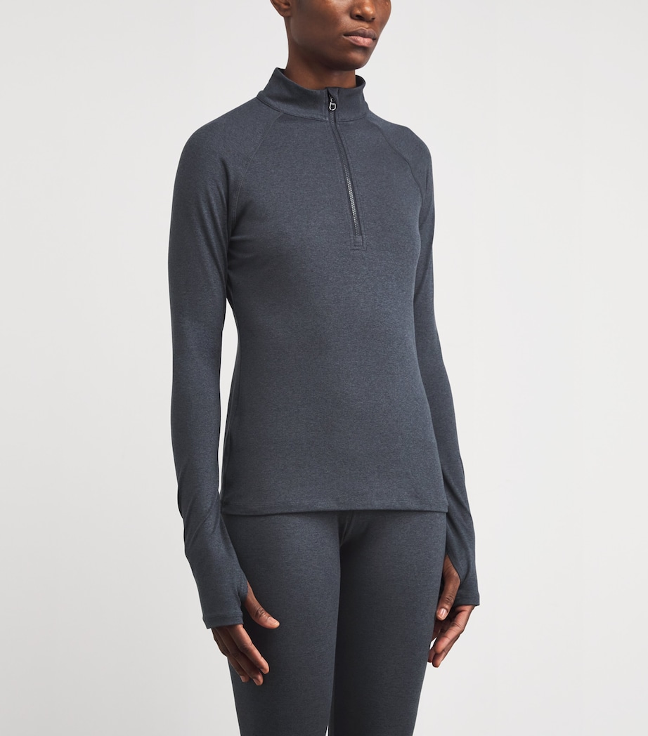 Always Warm Half-Zip Base Layer Top BLACK MARL Image 3
