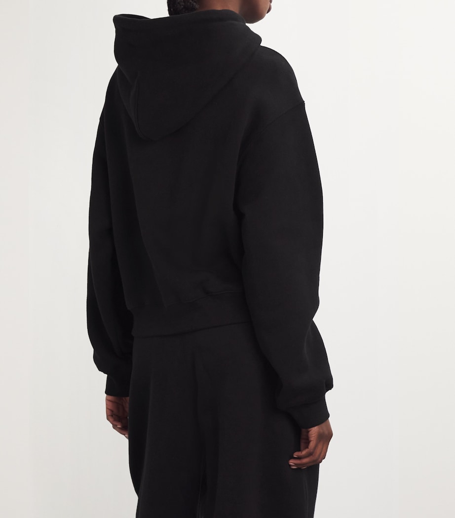 Cotton Logo Hoodie BLACK 001 Image 5