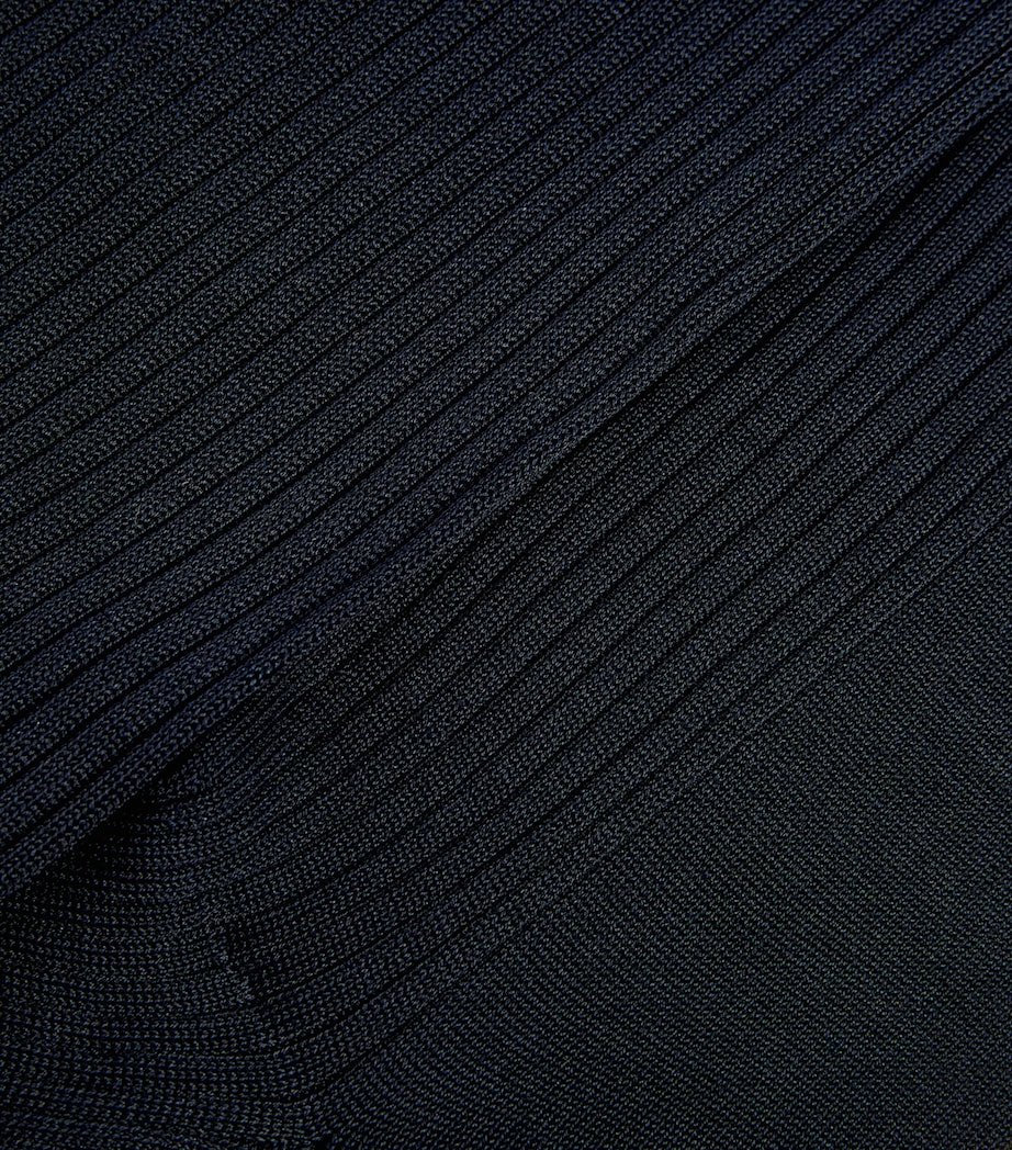 Doré Doré Mens Long Cotton Rib-Knit Socks Image 2