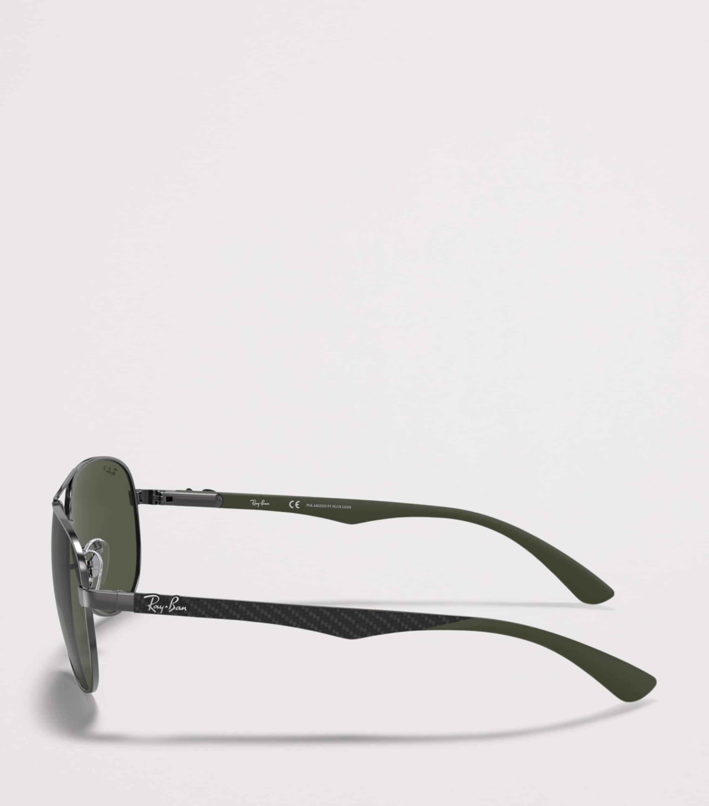 Ray-Ban Carbon Fibre Pilot Sunglasses Silver Image 3