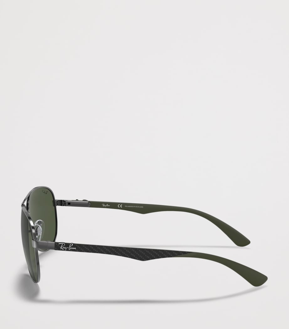 Ray-Ban Carbon Fibre Pilot Sunglasses Silver Image 3