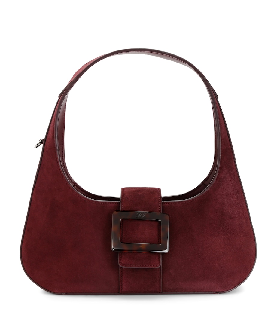 Roger Vivier Mini Suede Belle Vivier Shoulder Bag Wine Image 1