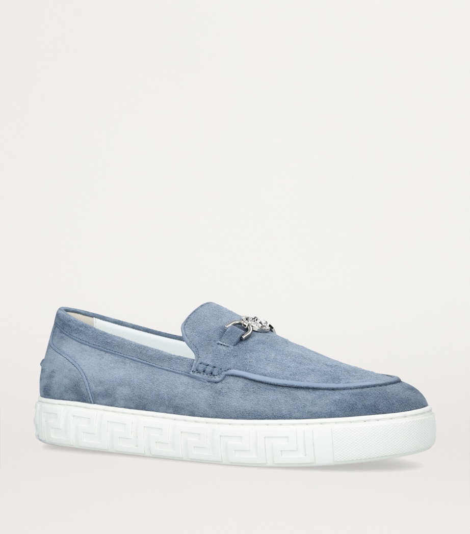 Suede Moccasins BLUE Image 3