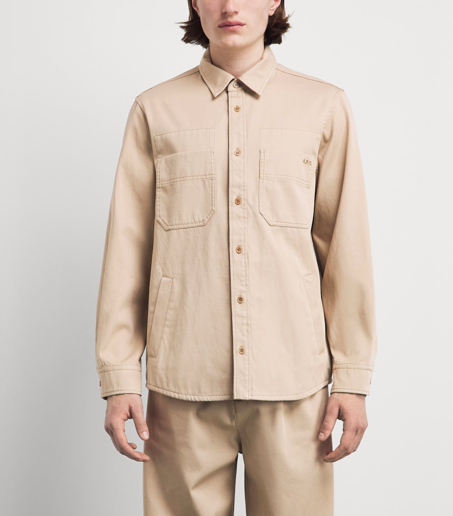 A.P.C. Mens Organic Cotton Noah Jacket Baa Beige Image 4