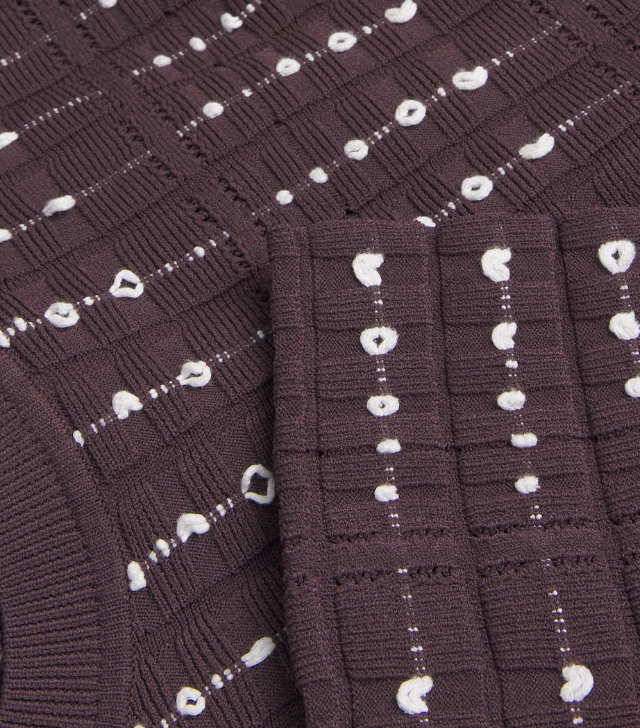 Fragmented Stripes Dress MARASCHINO/IVORY Image 5