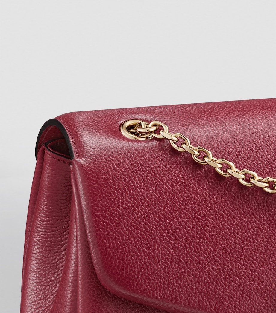 Small Leather Panthère de Cartier Shoulder Bag BURGUNDY Image 4
