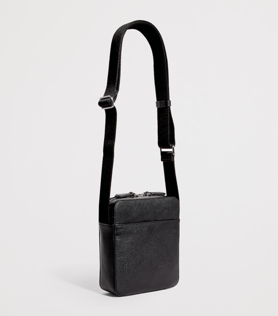 Pebbled Leather Cross-Body Bag BLACK Image 3