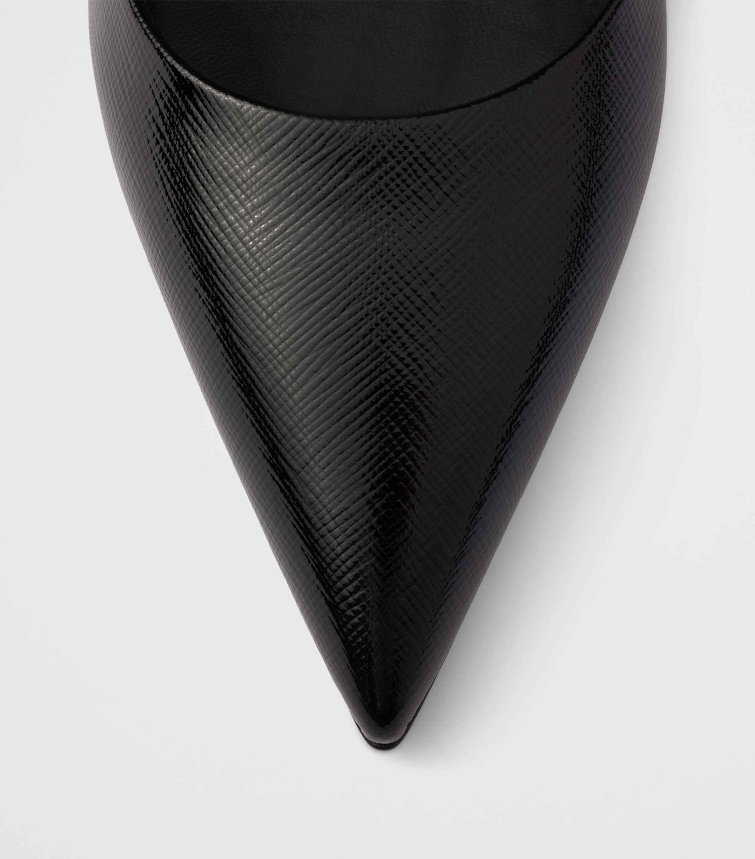 Prada Patent Saffiano Leather Pumps 85 Black Image 7