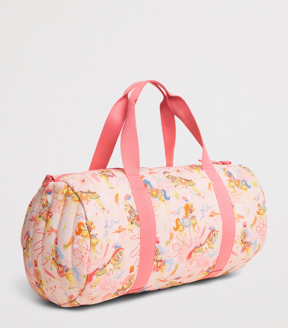 Harrods Quilted Pony Parade Duffle Bag Cream Image 2
