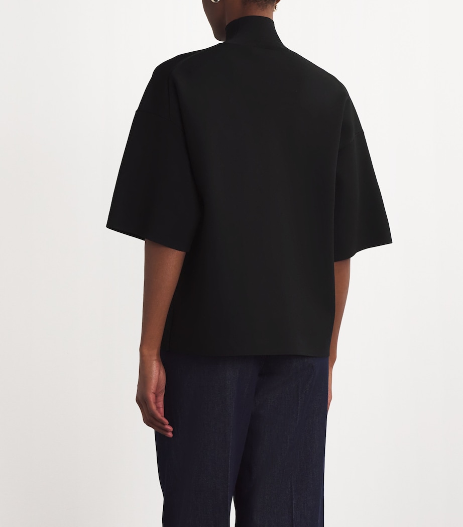 Theory Womens High-Neck Top Black Image 4