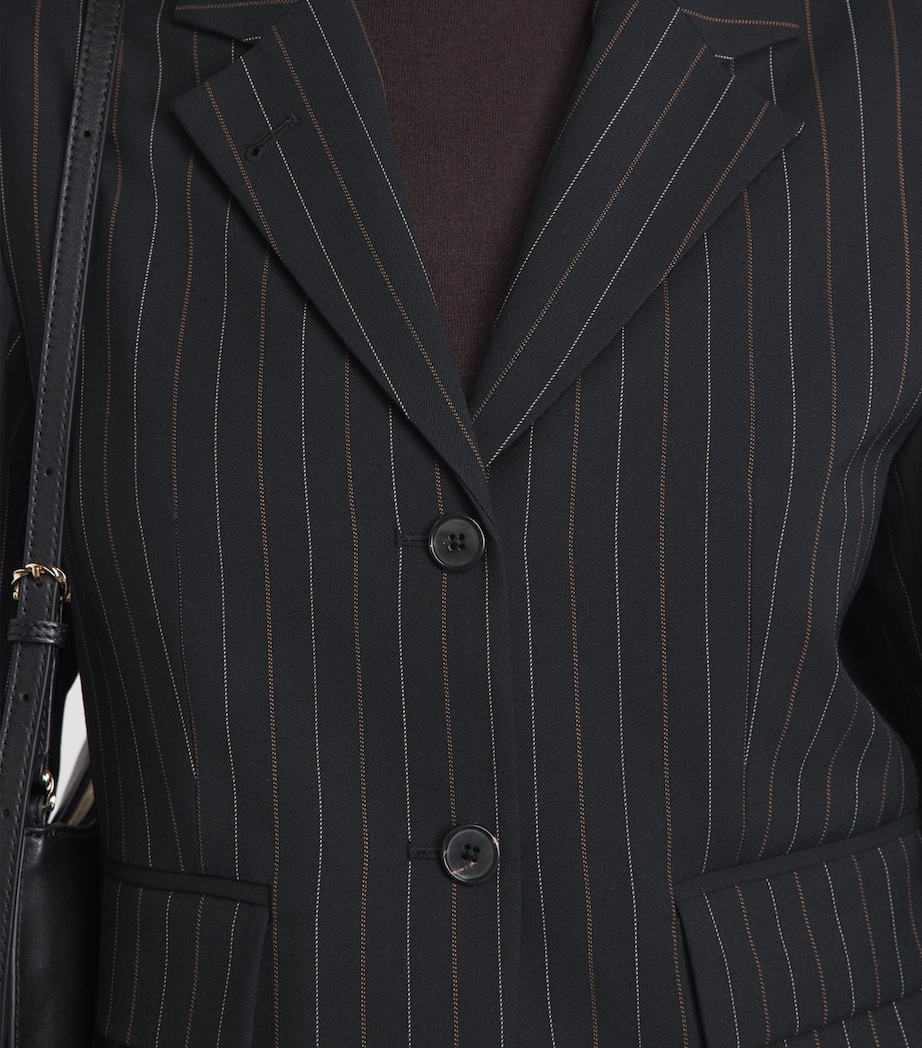 ME+EM Womens Pinstripe Blazer Black Image 3