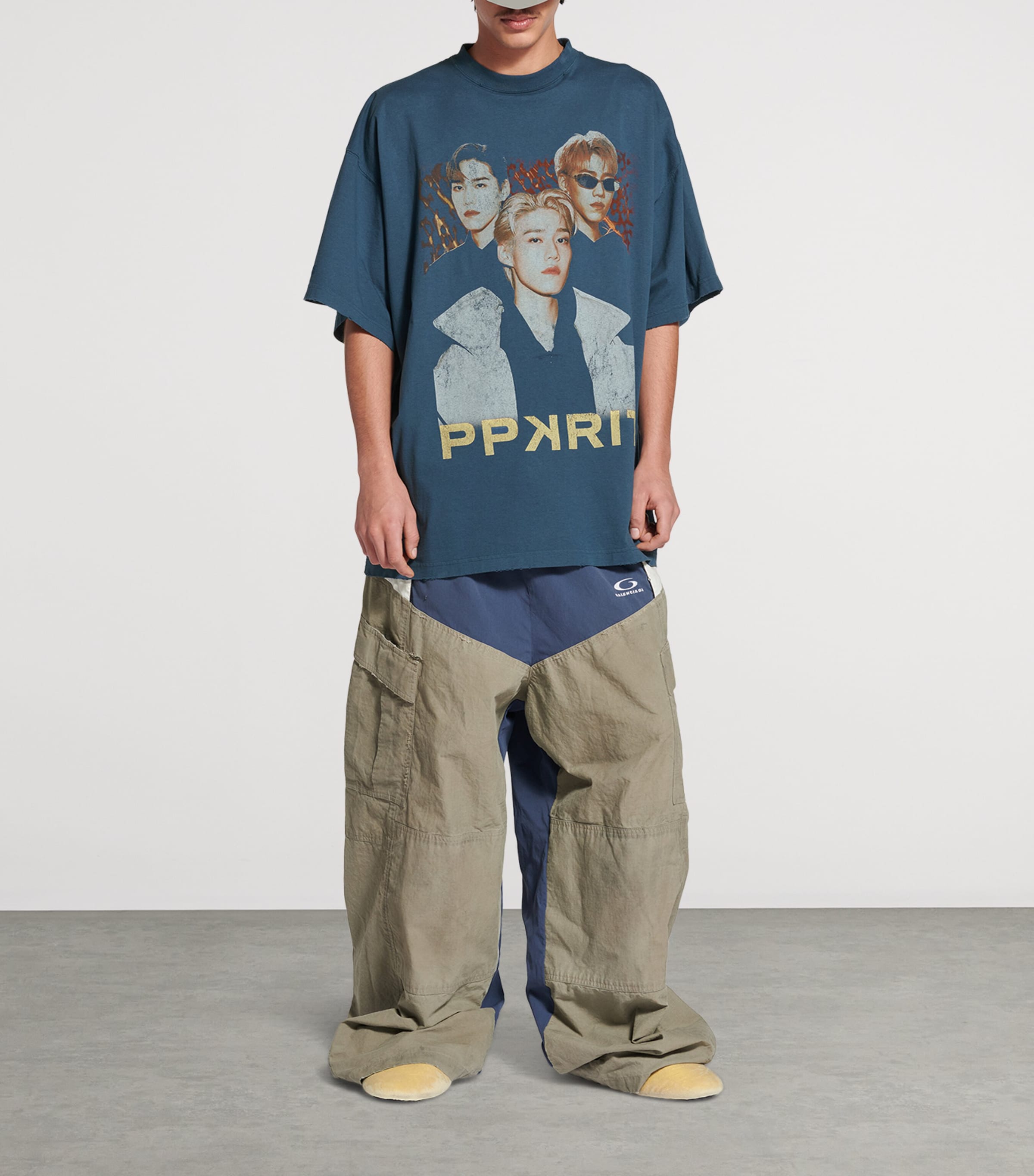 [BALENCIAGA]PP KRIT Oversized T-shirt オーバーサイズ Tシャツ Pp Krit Oversized T-shirt in Dark Blue | Balenciaga US