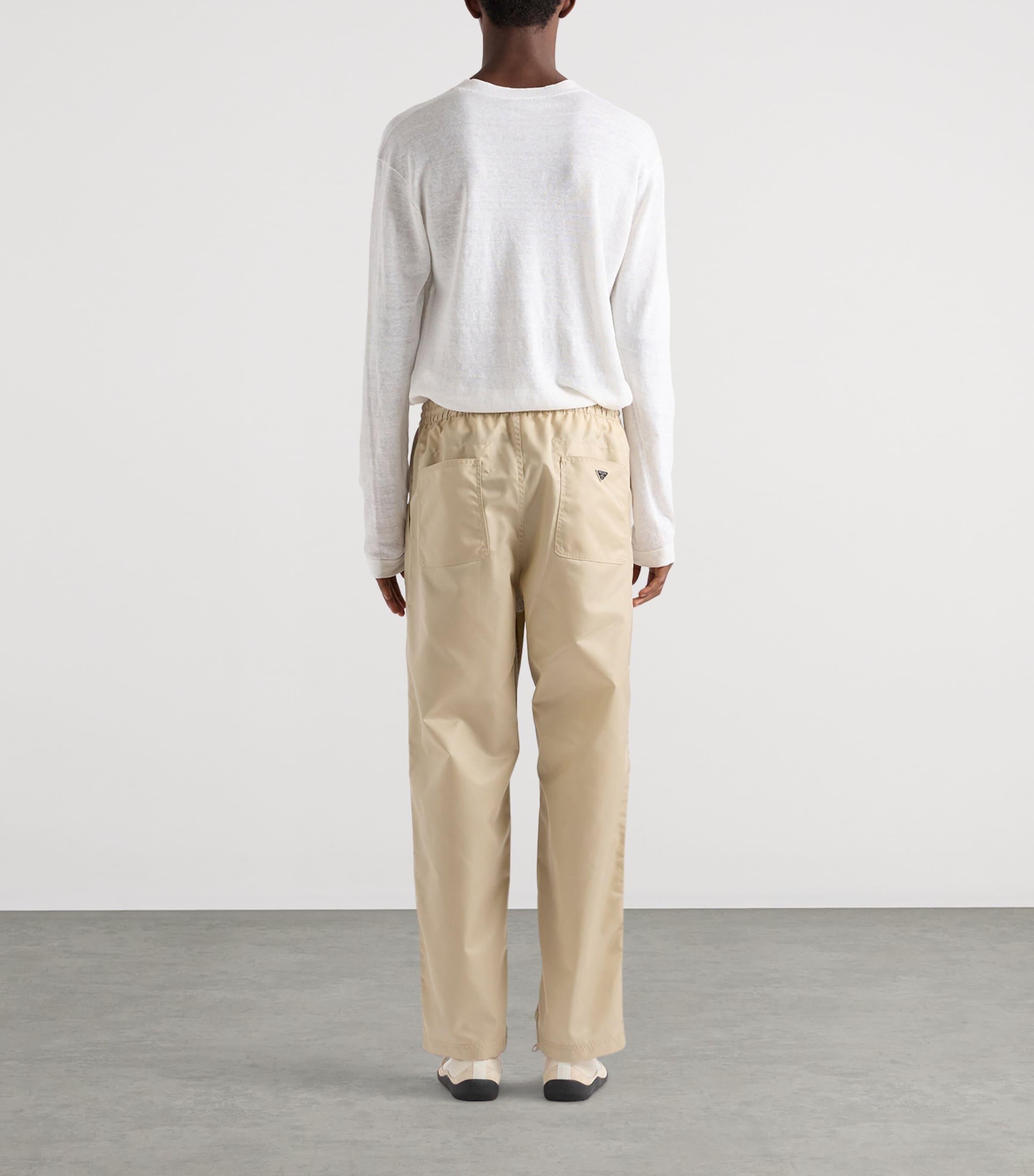 Prada Mens Re-Nylon Trousers Neutral Image 4