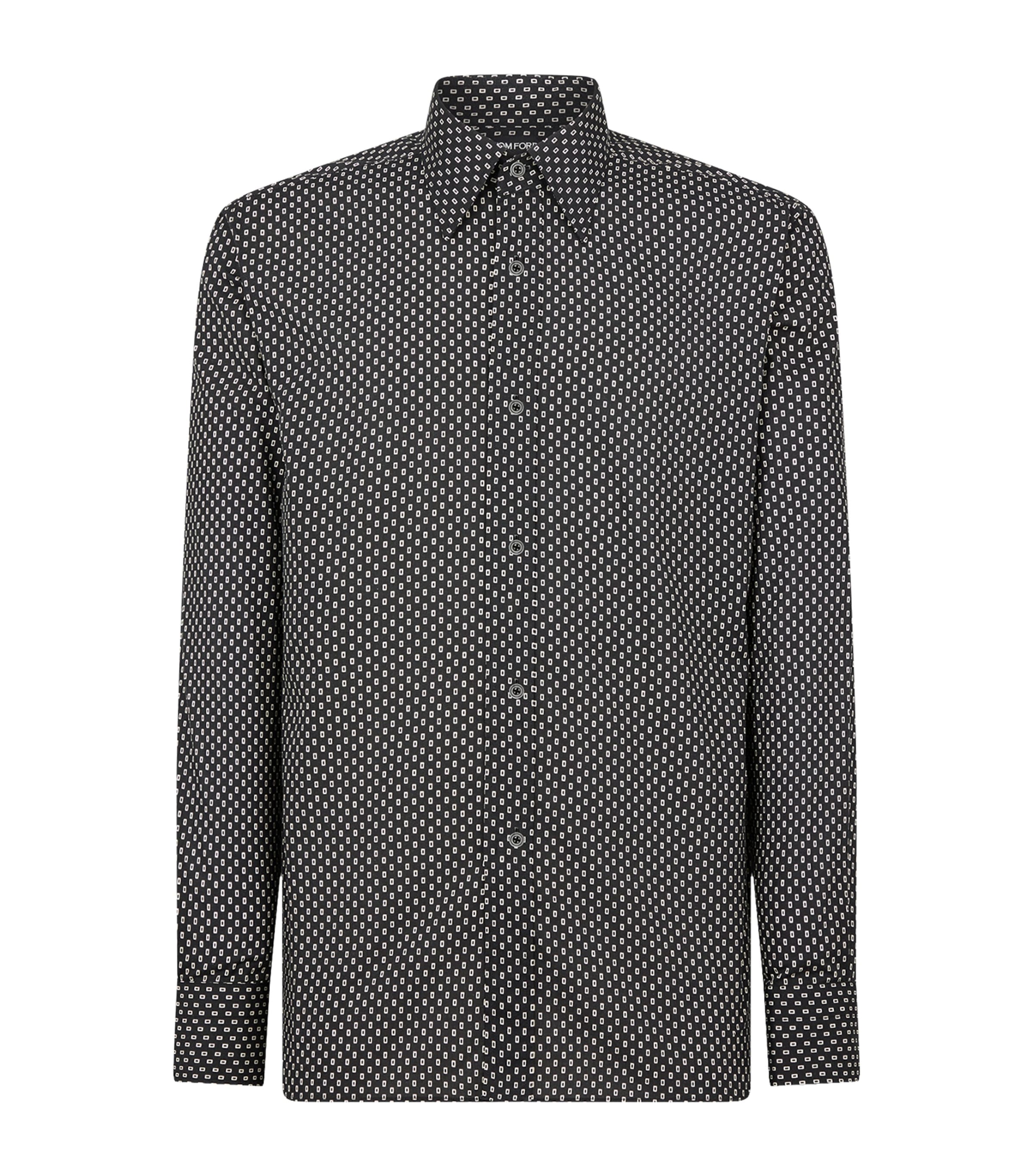 TOM FORD Cotton Voile Micro Pois Shirt | Men Clothing | Shirts | Casual Shirts | Formal Shirts | Designers | Tom Ford | Partywear | Mens | Eveningwear