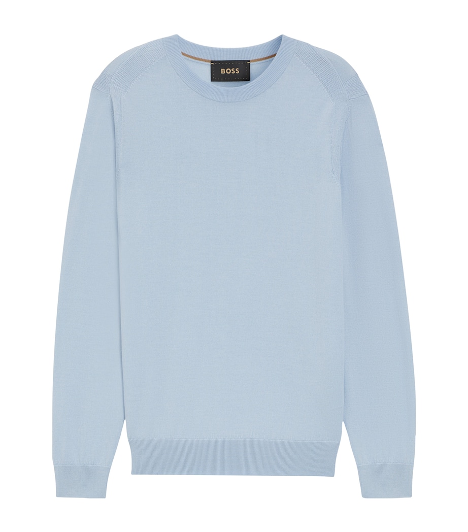 BOSS Mens Wool-Silk-Cashmere Sweater Image 1