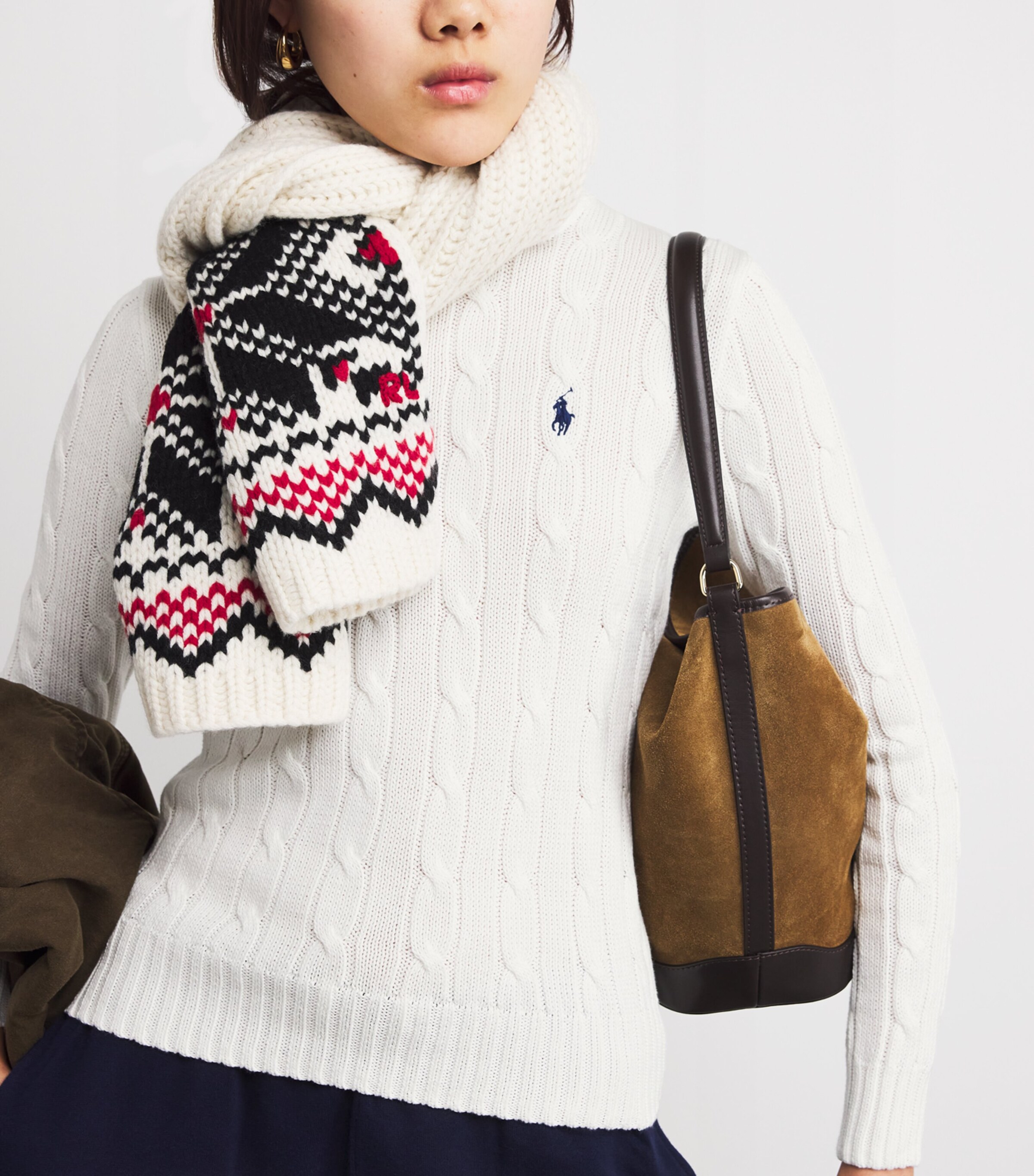 Cotton Cable-Knit Julianna Sweater WHITE Image 6