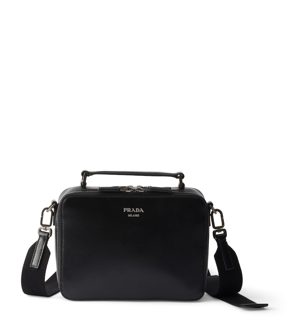 Prada Leather Brique Cross-Body Bag Black Image 1