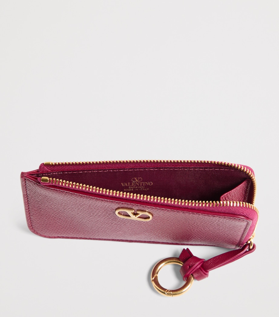 Valentino Garavani Leather VLogo Card Holder Image 3
