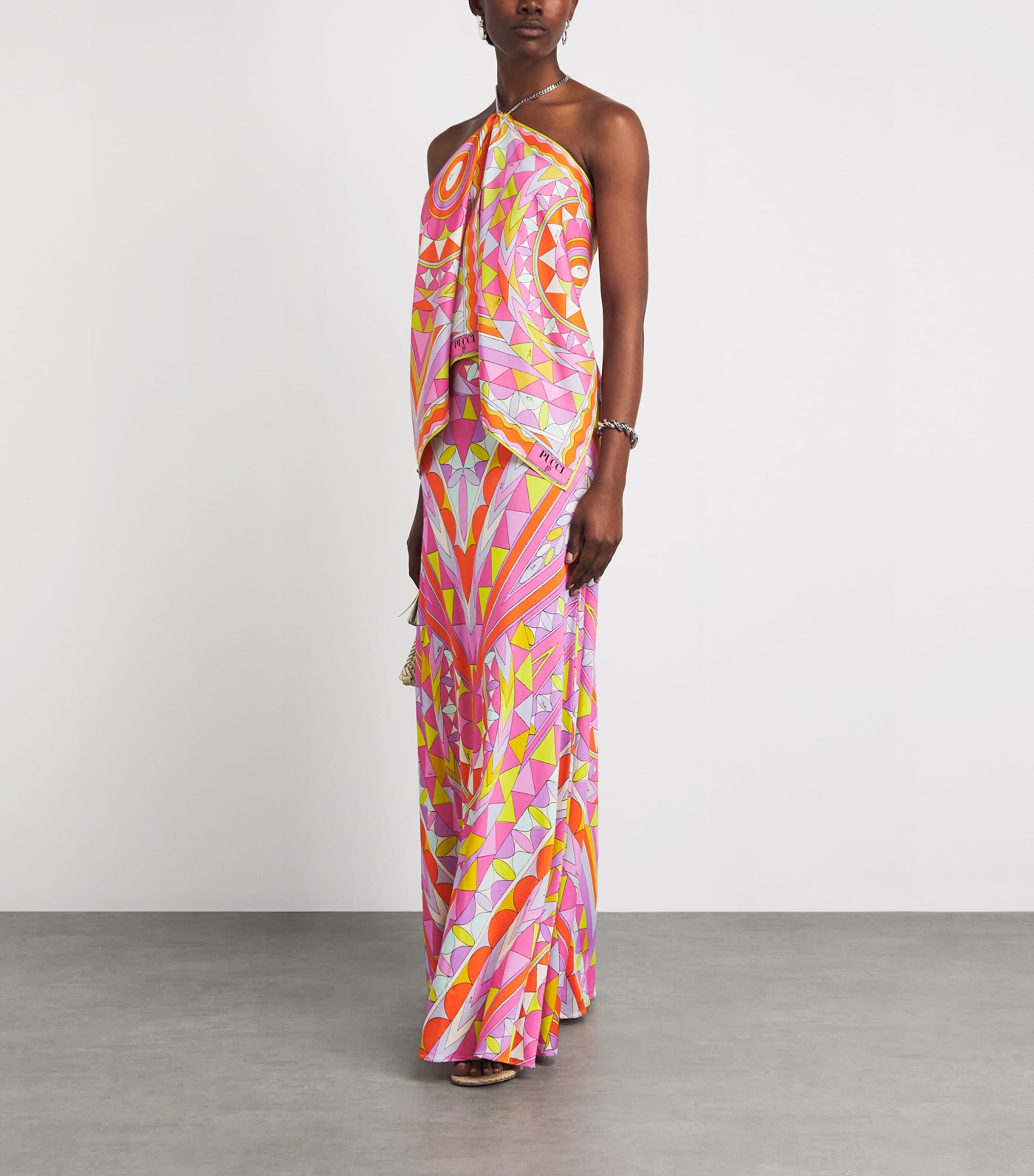 PUCCI Womens Jersey Geometric Maxi Skirt Image 2