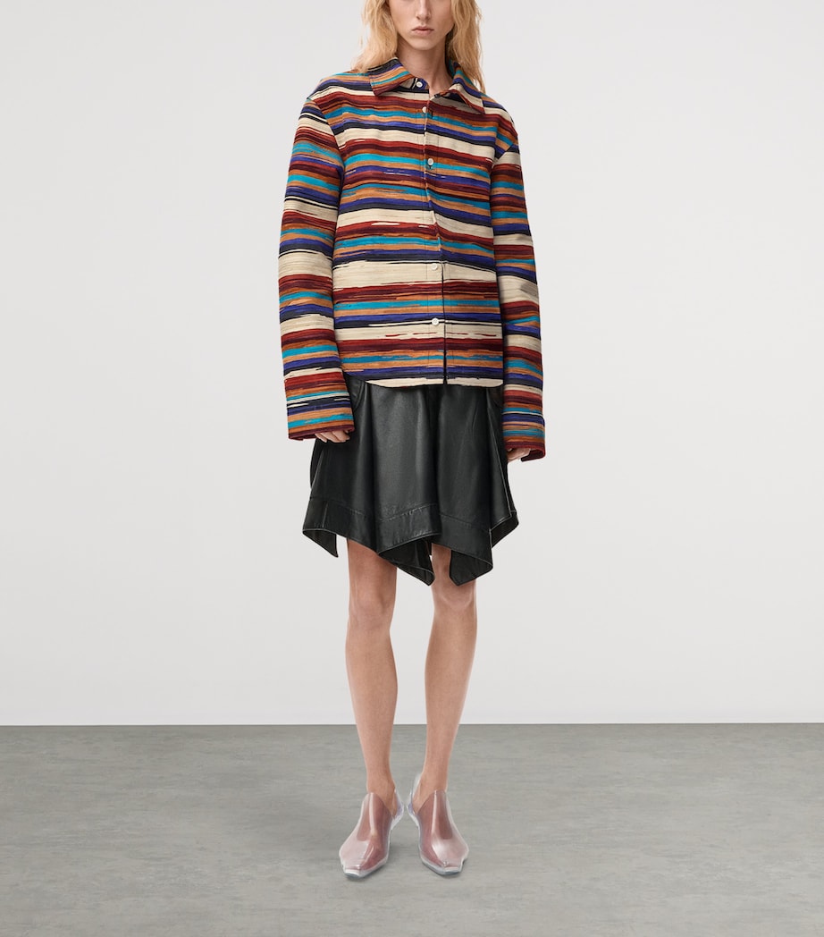 LOEWE Womens Lambskin Painted Overshirt Multicolor/black Image 2