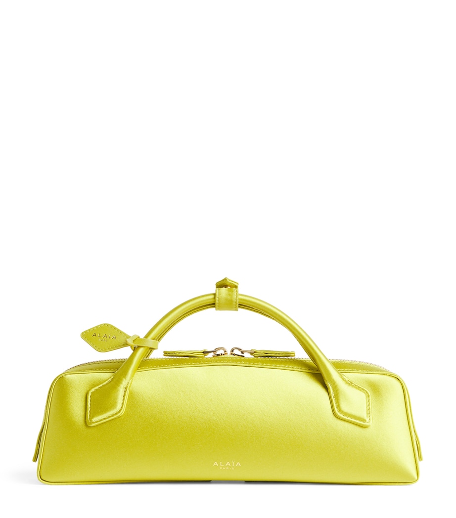 Alaïa Satin Le Teckel Top-Handle Bag Lime Image 1