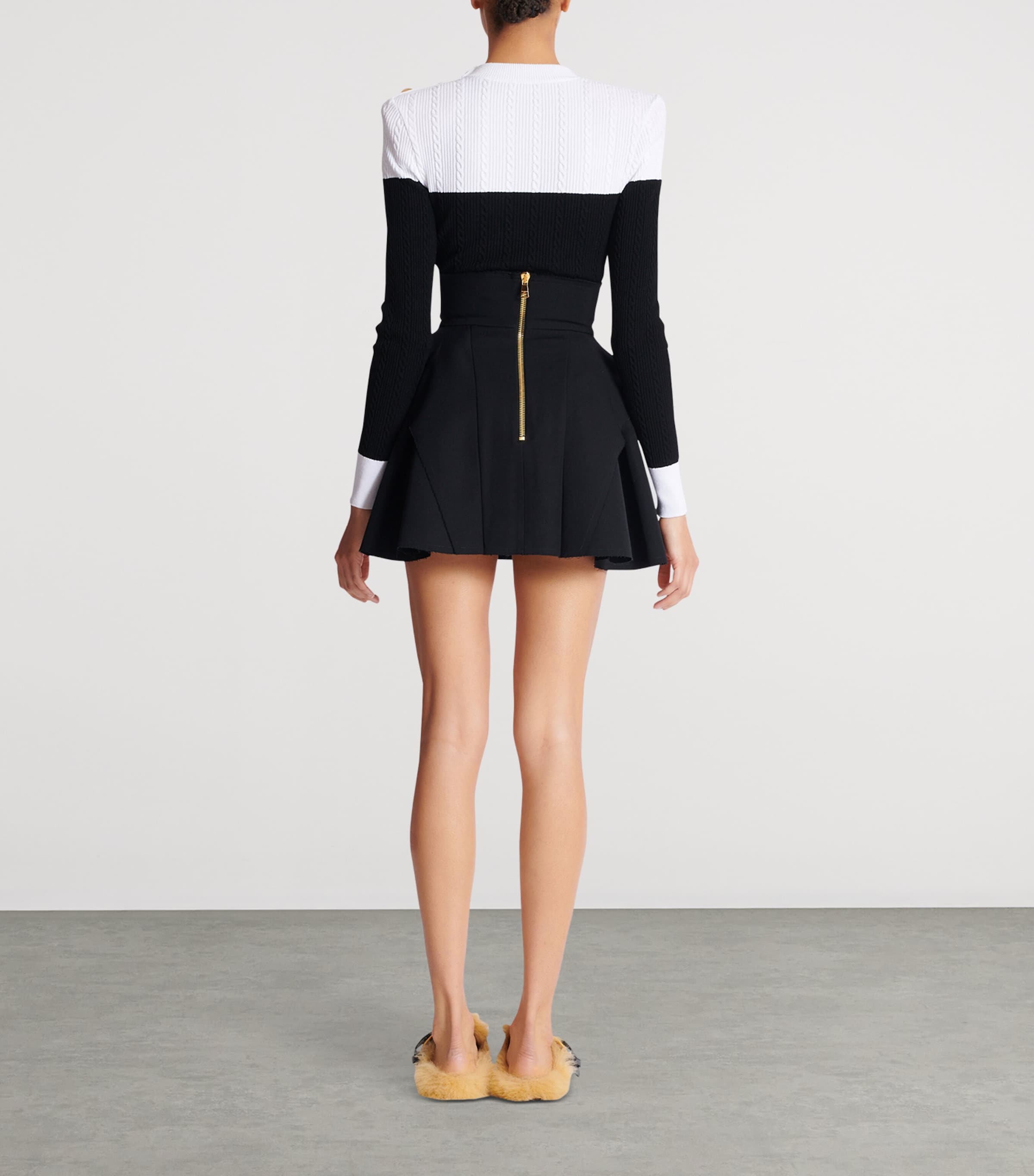 Wool Mini Skirt 0PA NOIR Image 3