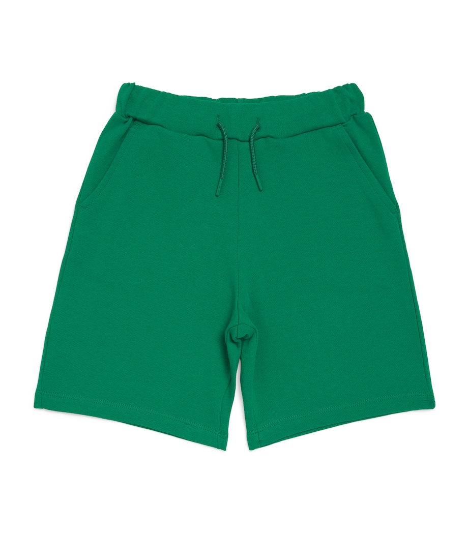 Kenzo Kids Cotton Drawstring Shorts (2-14 Years) Dark Green Image 1