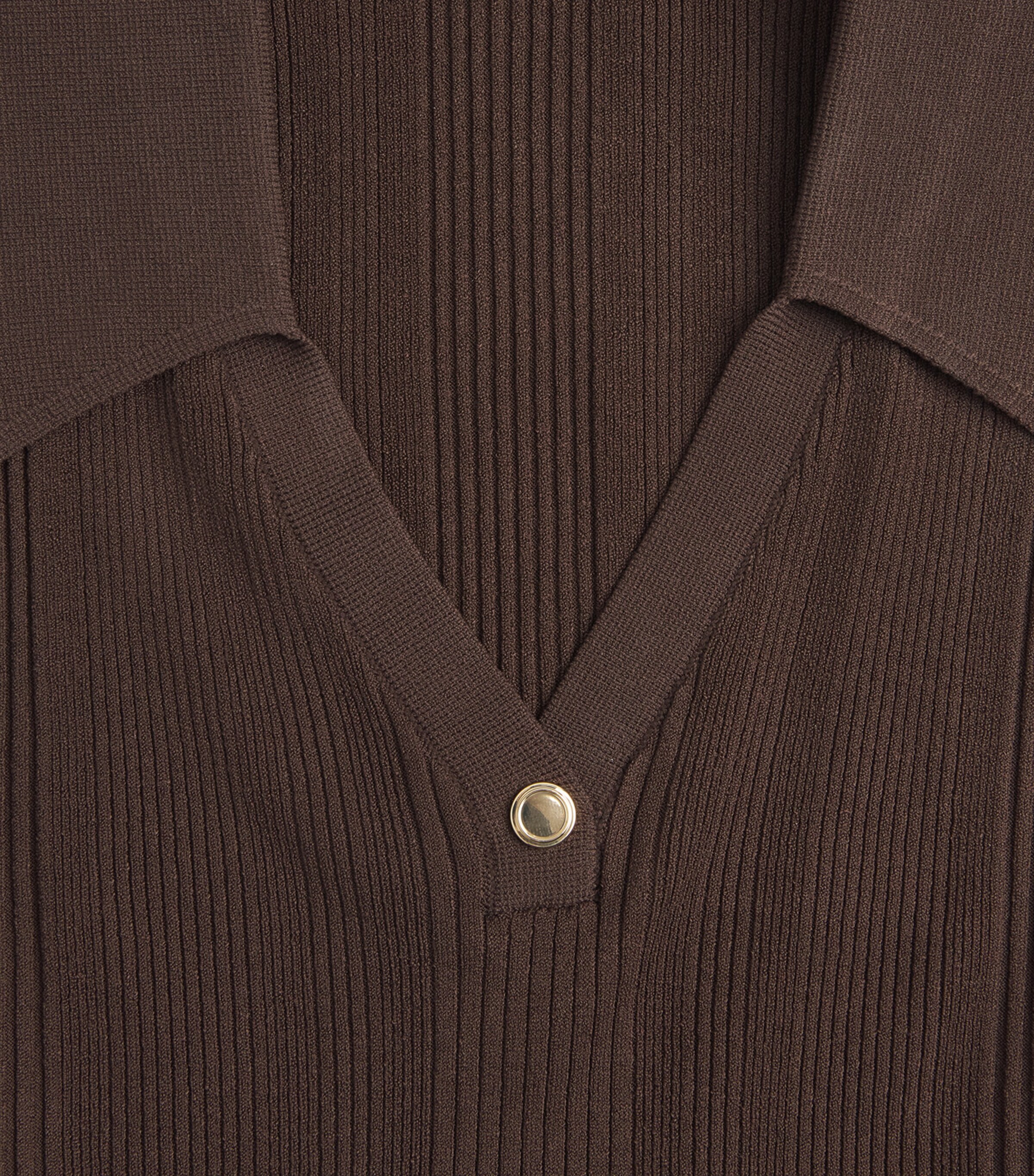 Sandro Paris Womens Knitted Polo Bodysuit Brown Image 6