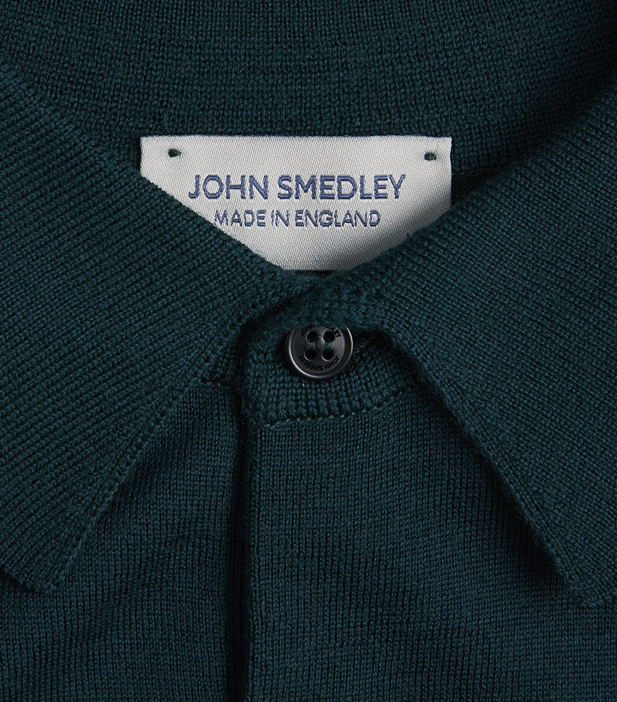 John Smedley Mens Merino Macloud Polo Shirt Richardson Green Image 6
