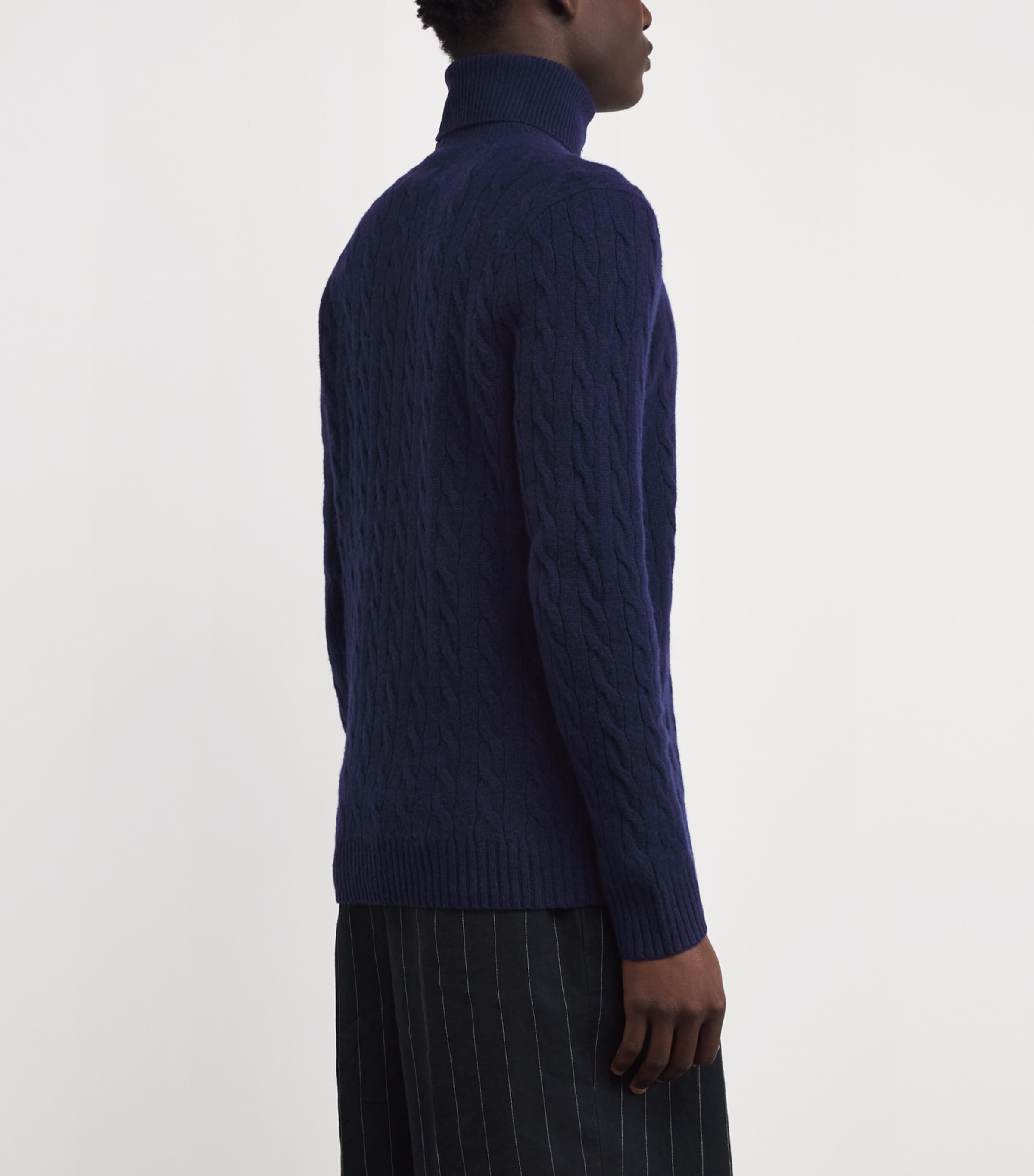 Polo Ralph Lauren Mens Wool-Cashmere Rollneck Sweater Blue Image 4