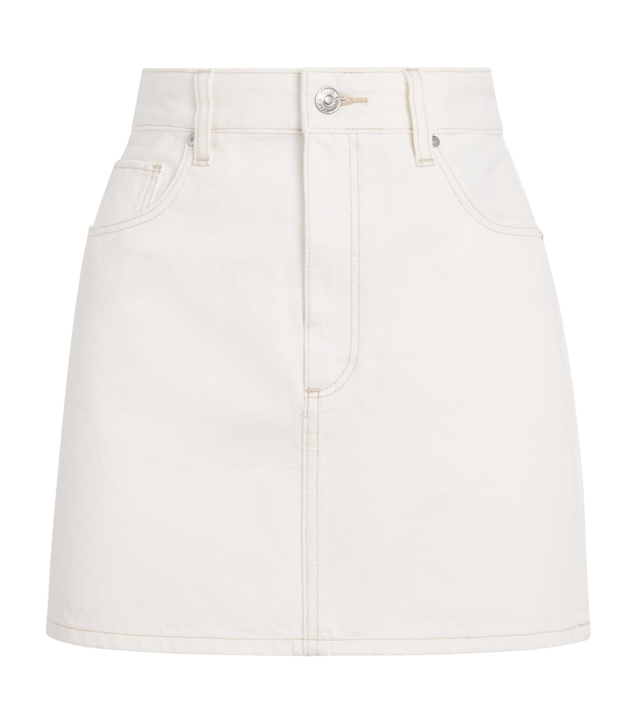 PAIGE Womens Denim Bobbi Mini Skirt Toasted Ecru Image 1