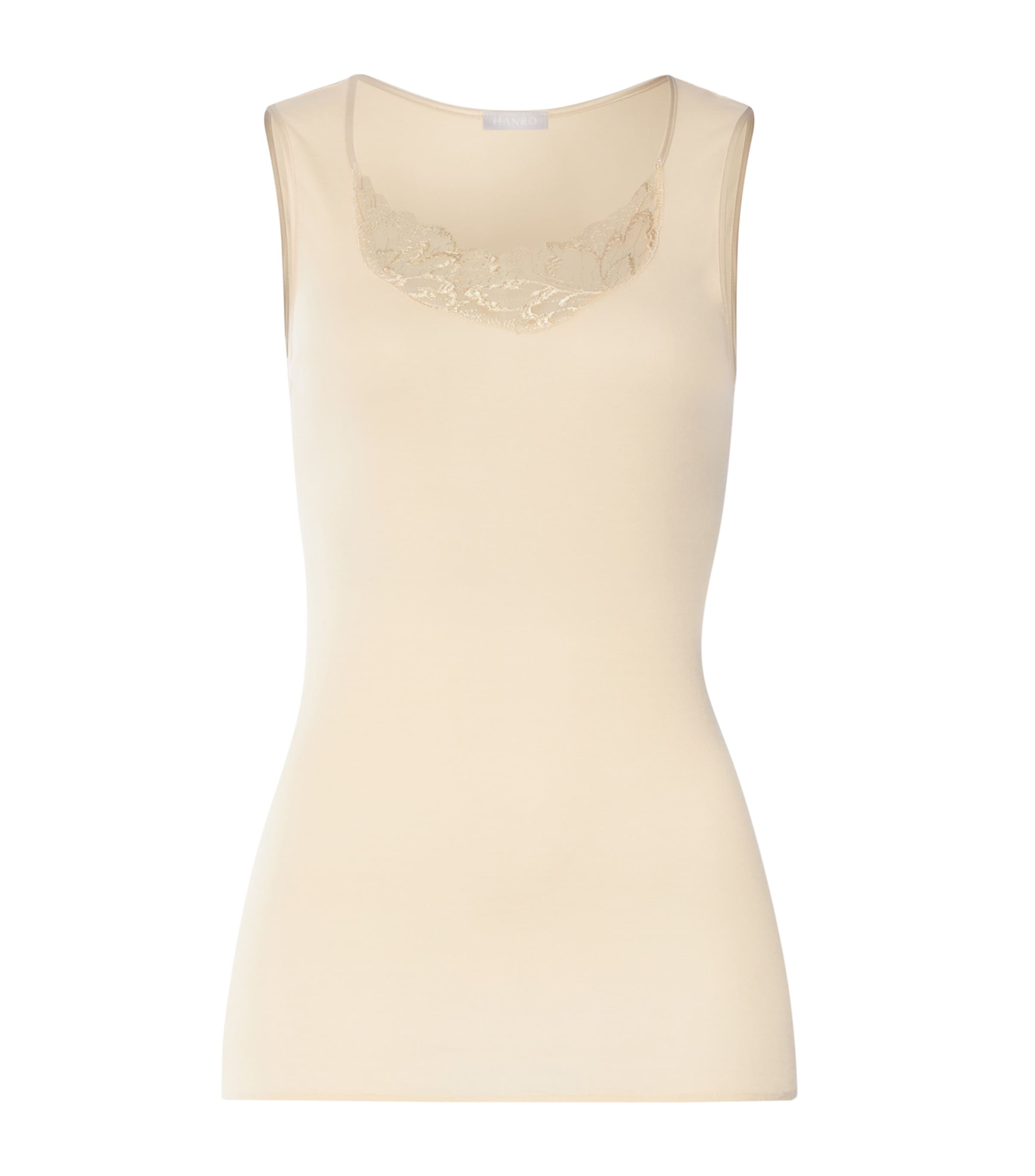Hanro Cotton Belen Tank Top Summer Sand Image 1