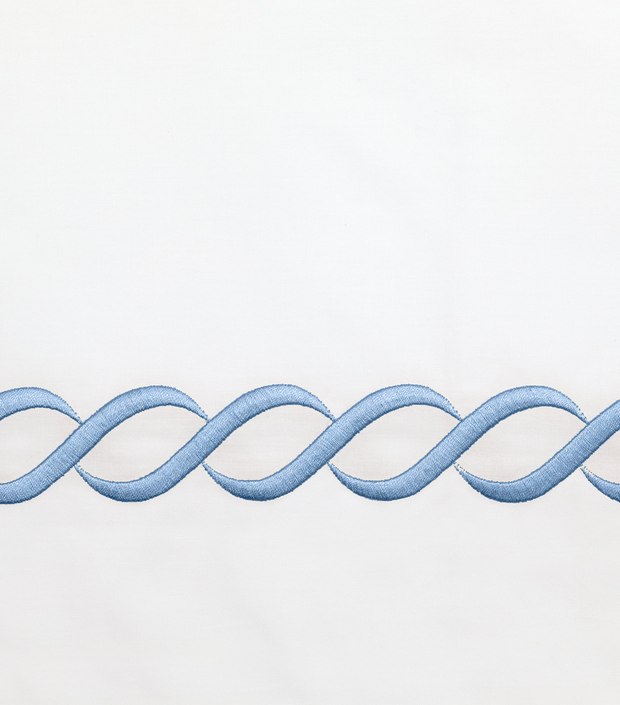 Treccia Pillowcase (13cm x 41cm) WHT/MEDIUM BLUE Image 3