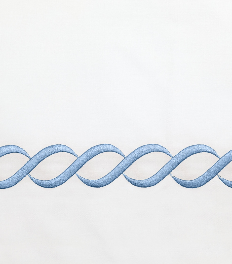 Treccia Pillowcase (13cm x 41cm) WHT/MEDIUM BLUE Image 3