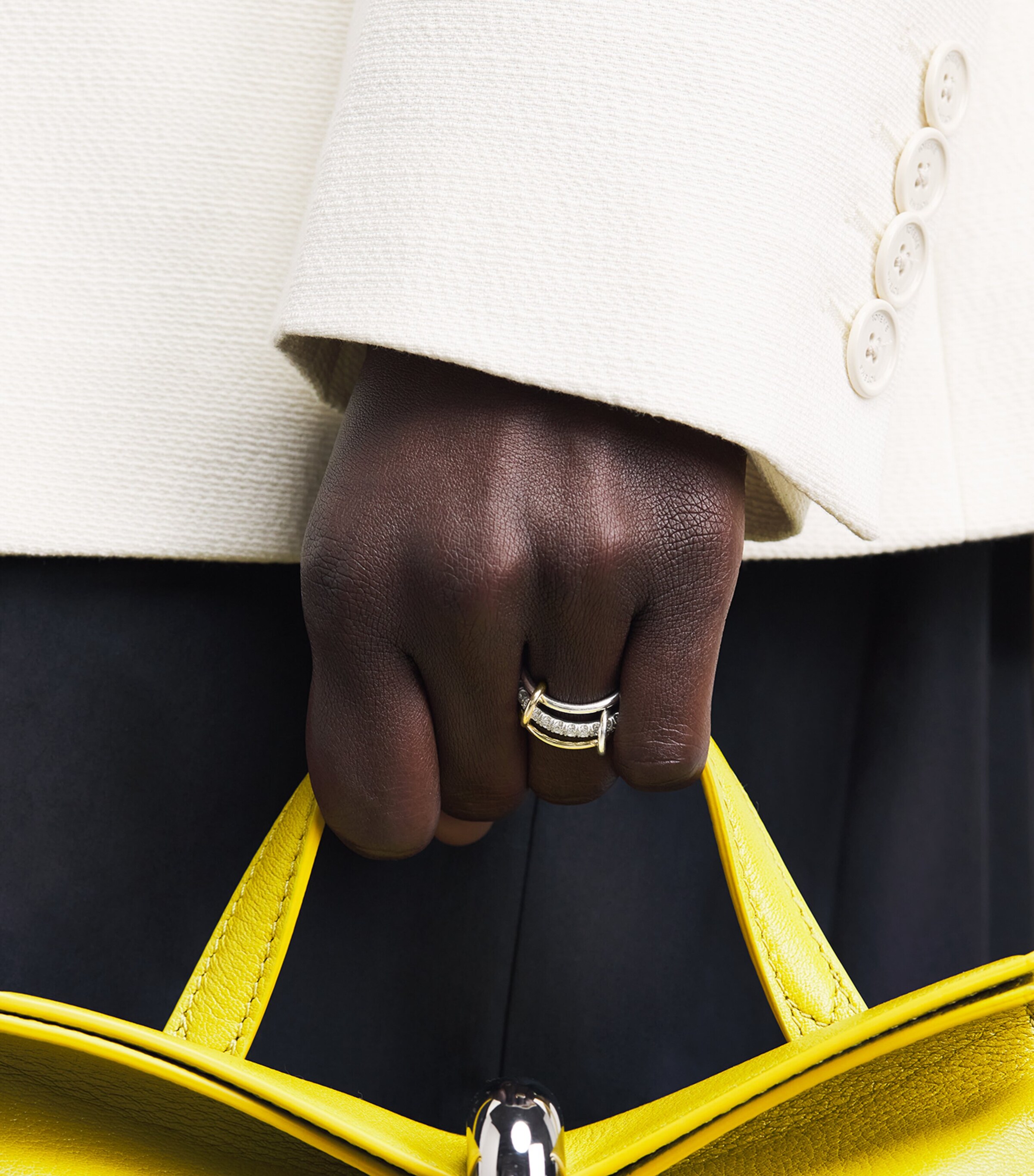 Spinelli Kilcollin Sterling Silver, Yellow Gold and Diamond Cassia Ring Sterling Silver Image 2