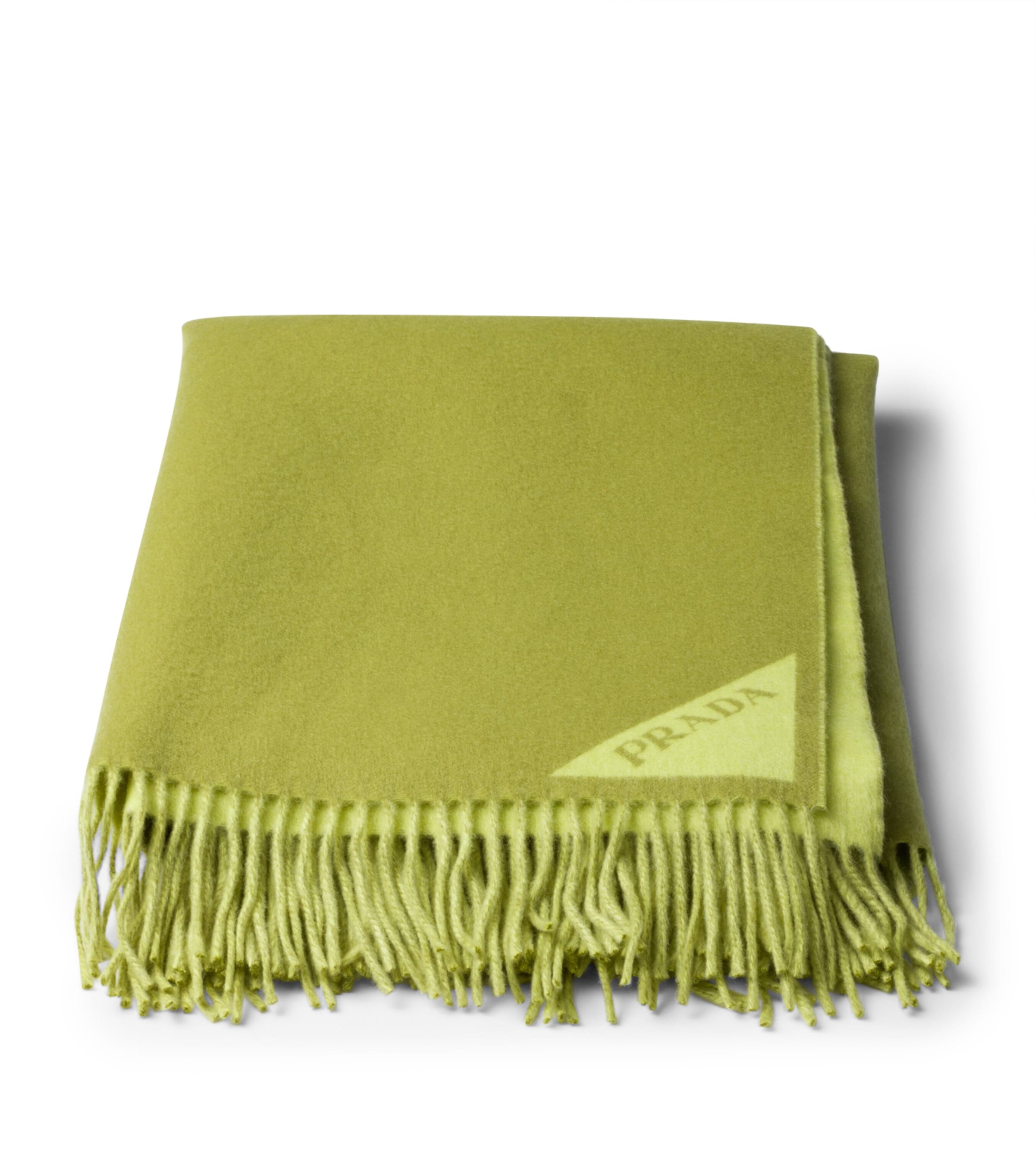 Wool-Cashmere Jacquard Logo Throw F01PS Image 1