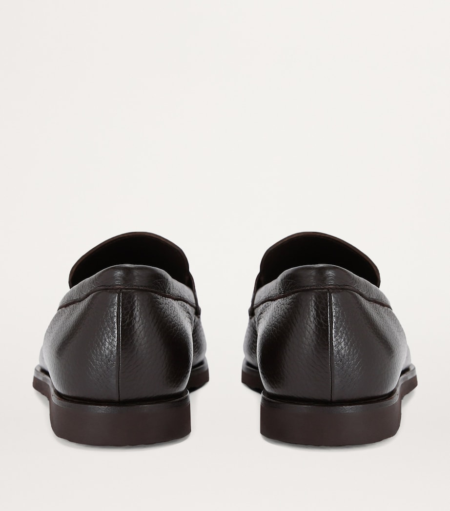 Harrys London Leather Beck Loafers Dark Brown Image 2