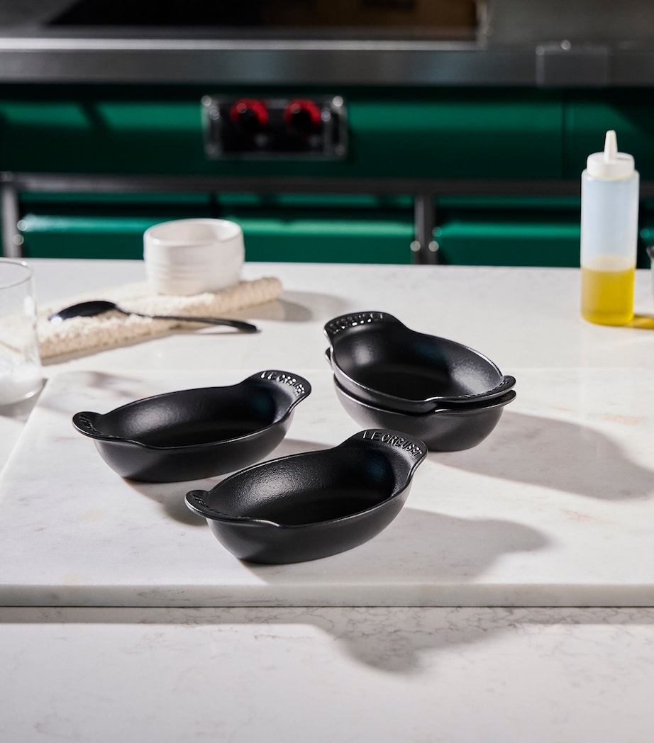 Set of 4 Cast Iron Gourmand Oval Mini Bakers (15cm) NO COLOUR Image 7