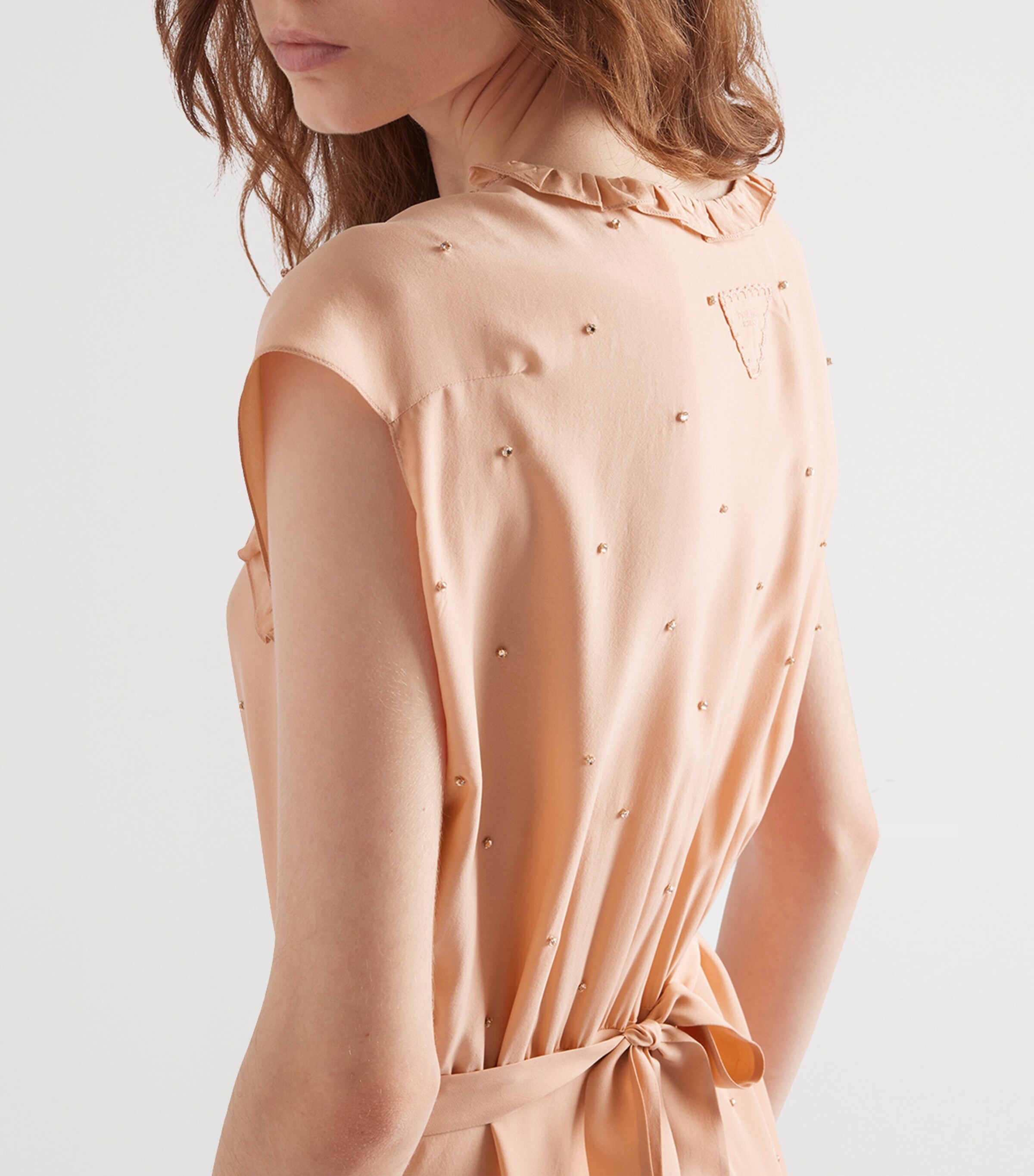 Silk Embellished Midi Dress F0075 Image 6