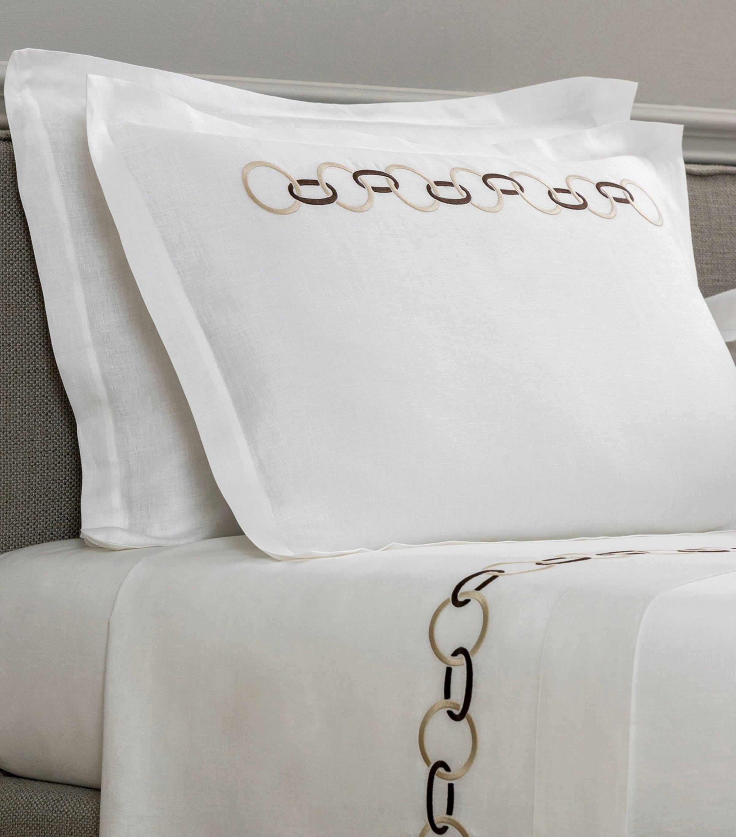 Frette Links Super King Flat Sheet Set In White