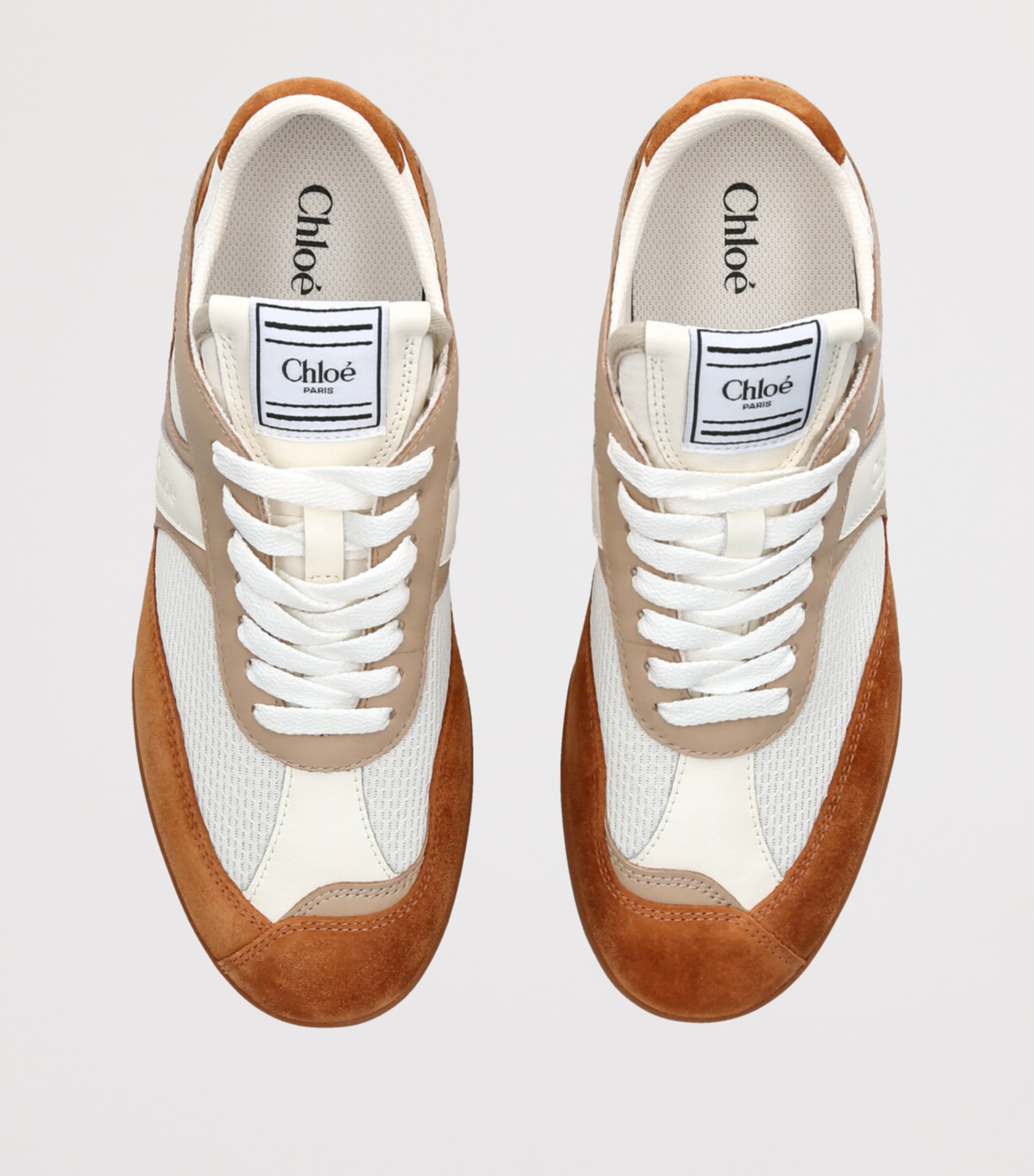 Chloé Leather Kick Sneakers Brown/oth Image 6