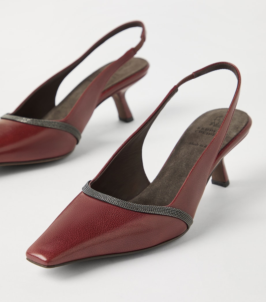 Leather City Slingback Heels 65 C4187 Image 5